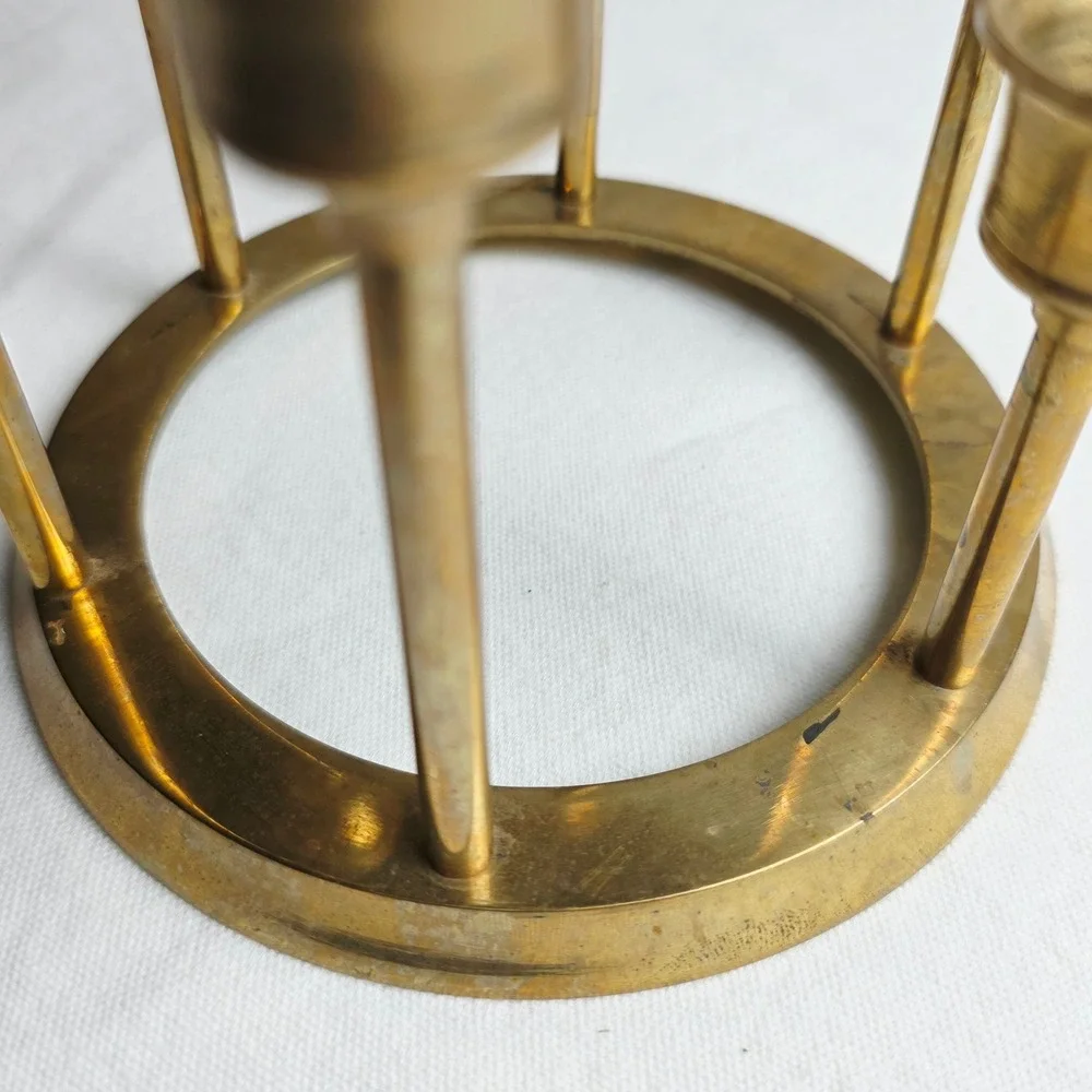 Beacon Hill Vintage Brass 6-Light Crescendo Taper Candle Holder